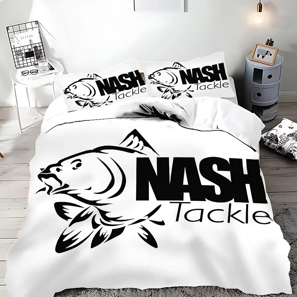 Nash Fishing Logo Duvet Cover Pillowcase Bedding Set Adult Boy Girl Bedroom Decoration Children Gift Single Double Large Size