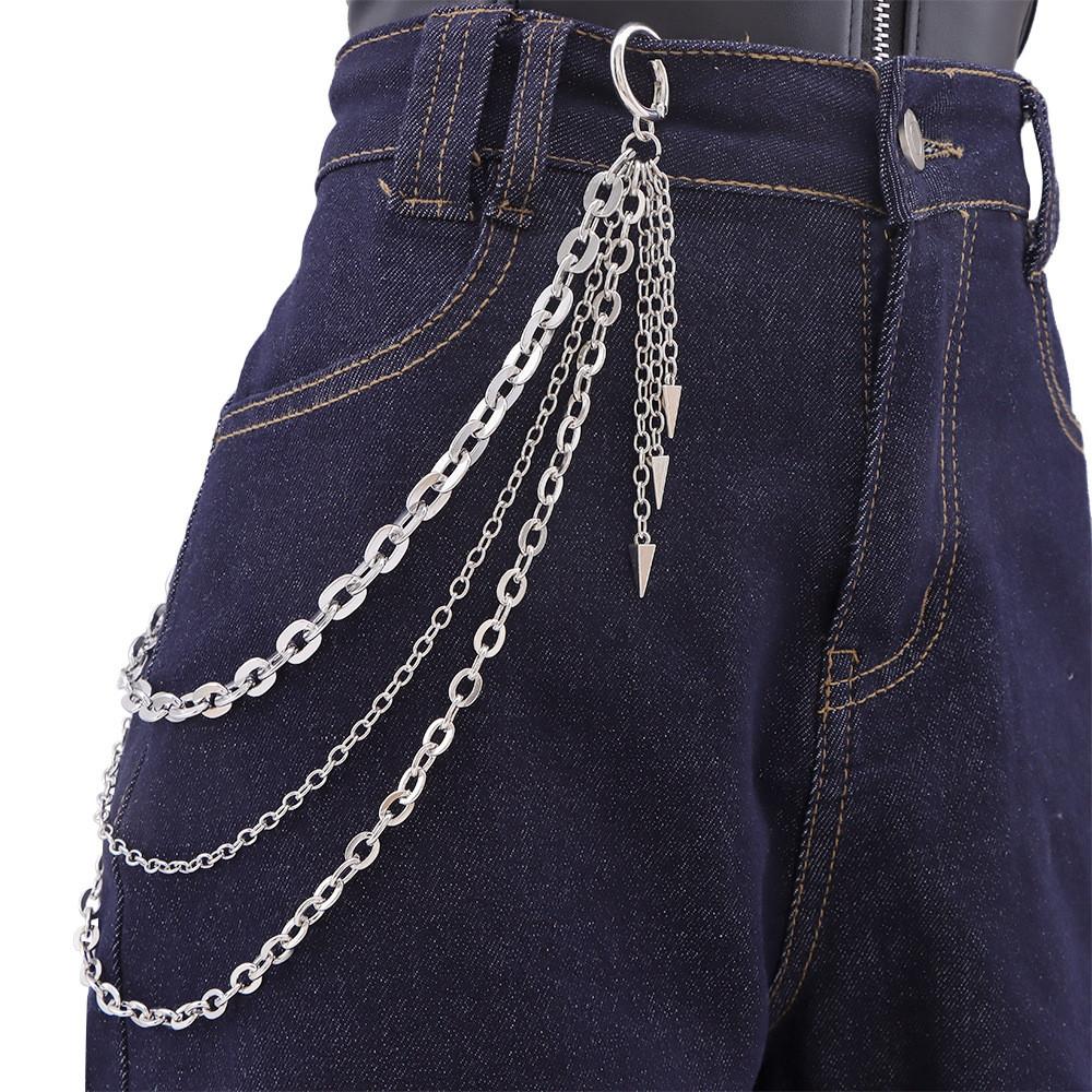 Ceinture à Maillons Hip Hop Métal Avec Fermoir Mousqueton Pour Hommes Et Femmes Bijou de Taille Élégant