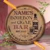 20x20cm Rond Retro Aluminium Bord Bourbon Sigarenbar Decoratie Op Maat Gemaakte Metalen Plaat Whiskey Ontwerp