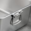 Pet Litter Tray Kitten Toilet Stainless Steel with Handles Cat Litter Box