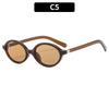 Sexy Small Oval Leopard Sunglasses Women Lovely Ins No Makeup Plain Glasses Frame Men Eyewear Cute Decorative Computer Glasses