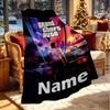 Custom Name Personalized Grand Theft Auto VI Print Blanket, Home Decor, Bedroom, Sofa, Camping, Couch, Gifts for Birthday Christmas
