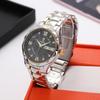 New Light Luxury Diamond Quartz Couples' Watch with Alloy Steel Band and Dual Calendar