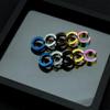 Nicht-piercingende Herren-Ohrclips, Titanstahl Schwarzer Ohrstecker/Ohrring, Japanischer & Koreanischer Stil