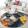 Schnauzer Pattern Round rug,Carpet Rug for Living Room Bedroom  Playroom ,Non-slip Floor Mat,Holiday Gifts and Birthday Gifts.