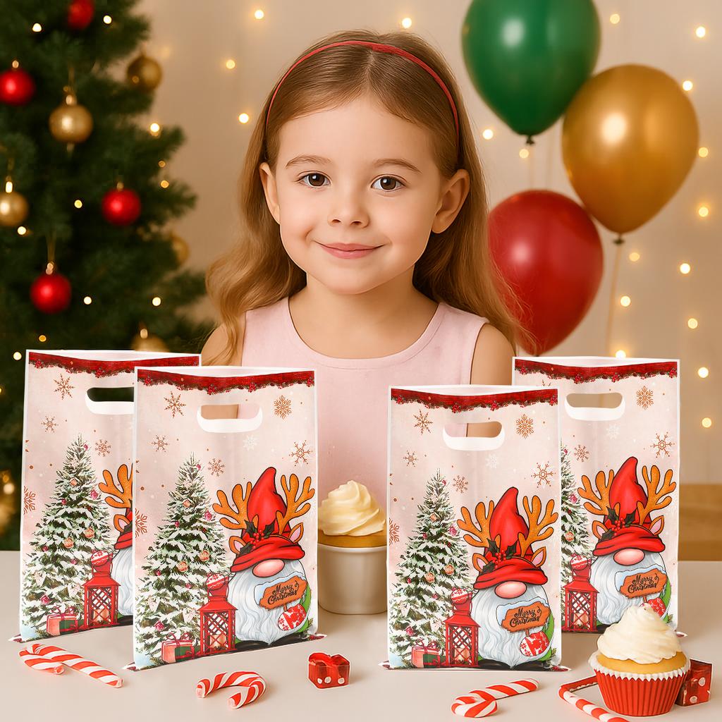 Świąteczny Bałwan Prezent Torebka Merry Christmas Dekoracja do Domu 2025 Navidad Natal Płatek Śniegu Cukierki Praktyczna Torebka Nowy Rok 2026