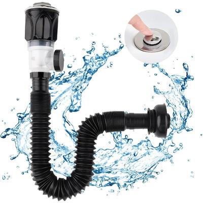 Lavabo Montajı, Banyo için Esnek Drenaj Borusu, P-Tuzak Hortumu, Üniversal Lavabo Kanalizasyon Borusu, Mutfak Aksesuarları Aracı