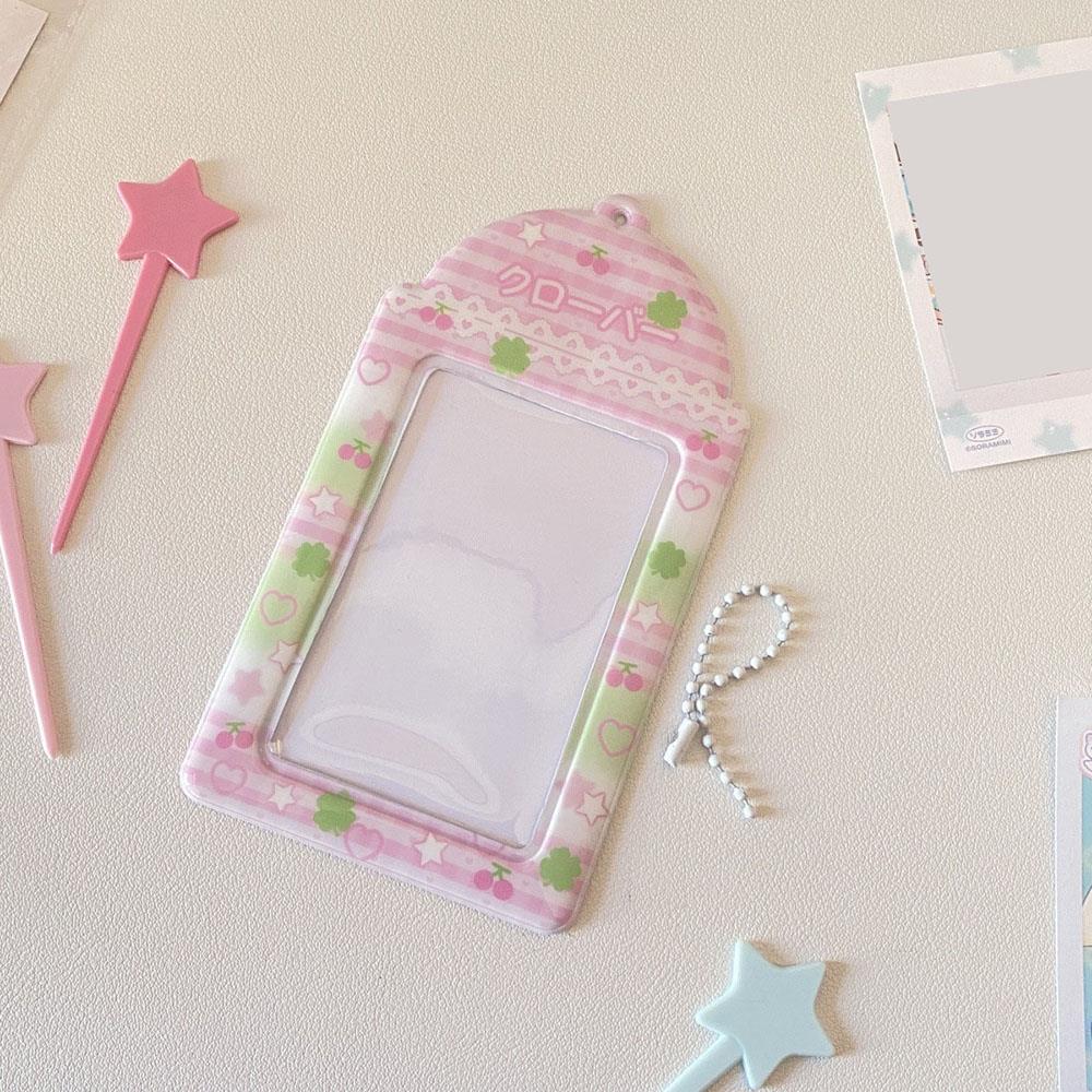 

Подвесной держатель для карточек Sweet Meal, канцелярские принадлежности, маленькая подставка для карточек, сетка, клубника, 3-дюймовый держатель для фотокарточек, обложка для фотографий INS своими руками