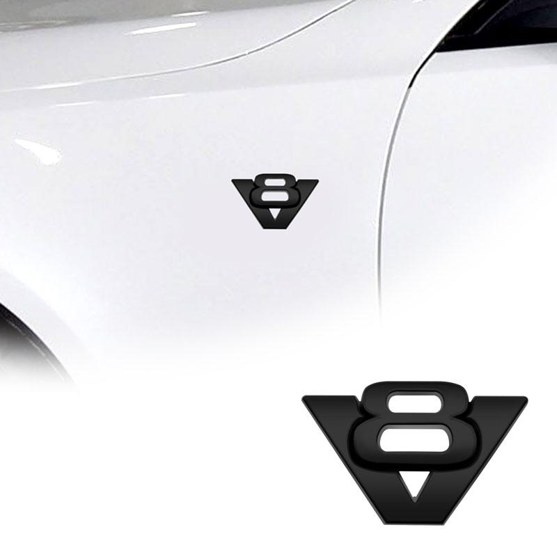 3D Car Styling Chrome Metal V6 V8 Logo Fender Body Side Naklejka Emblemat Odznaka Dla Uniwersalnych Akcesoriów Samochodowych Samochody