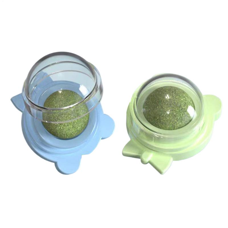 Silvervine Catnip Wall Balls Kitten Cat Teeth Cleaning Toys Lick Safe Silvervine Healthy Catnip Entertainment Rotatable Toys