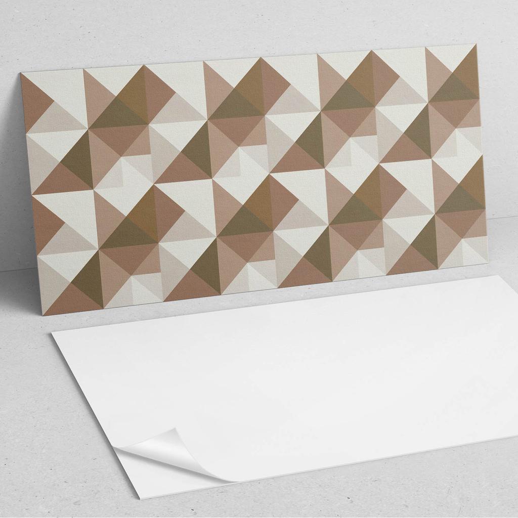 Winylowy Panel Ozdobny Z Grafiką Do Kuchni Lub Łazienki 120X60 Cm Geometria W Trójkątach