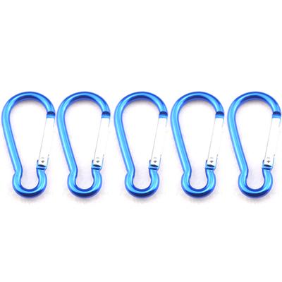 5/10pcs Aluminum Alloy Carabiner Spring Clip Hook Spring-Loaded Kettle Hook for Camping Hiking