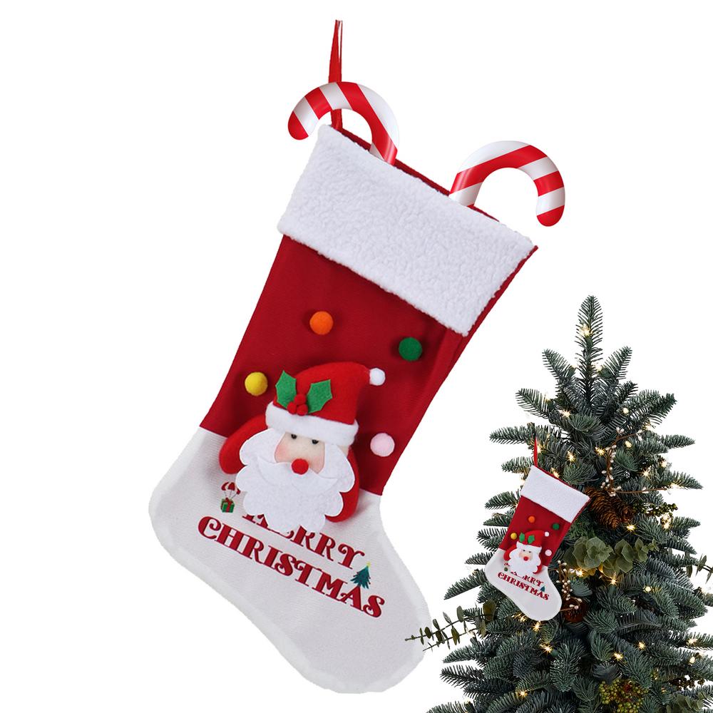 

Fireplace Christmas Stockings Cute Christmas Tree Ornament Classic Stockings Chocolate Cookies Festive Goodie Bag Christmas 31x20x4cm