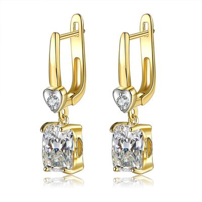 Atemberaubende 18K Gold Zirkon Ohrringe Eleganter funkelnder Schmuck für besondere Anlässe