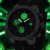 Top Fashion Men's Sports Watch Waterproof LED Analog Digital Dual Display Electronic Clock Stopwatch Men Quartz Wristwatch