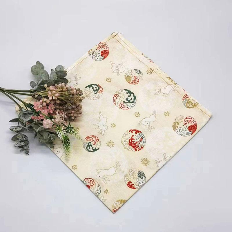 70x70cm Japanese Handkerchief Furoshiki Concise Bento Wrapping Cloth Tablecloth Gifts Leave Geisha Fan Flower Traditional Fabric