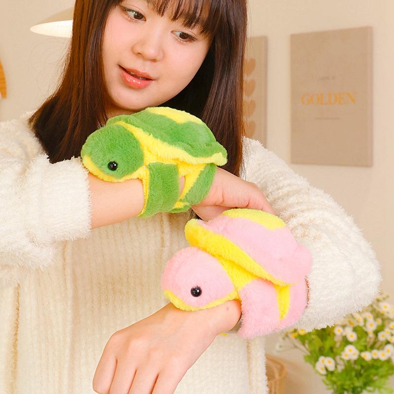 Animal Snap Bracelet Plush Toy - 8" Elk, Koala, and Raccoon Claw Machine Dolls