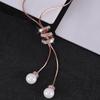 Stunning Pearl Multilayer Tassel Necklace In Rose Gold And Platinum Colors Women For