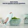 Salad Spinner with Clear Serving Bowl Lettuce Dryer Spinner Fruit and Veg Wash Drainer 25cm for Salad Preparation