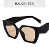 Jaunas modes kaķu acu saulesbrilles sievietēm luksusa zīmola dizaina vintage kvadrātveida liela izmēra punk saulesbrilles sievietēm Retro brilles