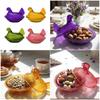 Plastic Hen on Nest Dish Candy Bowl Nesting Hen Covered Trinket Box for Snacks Dessert Easter Farmhouses Desktop Decors