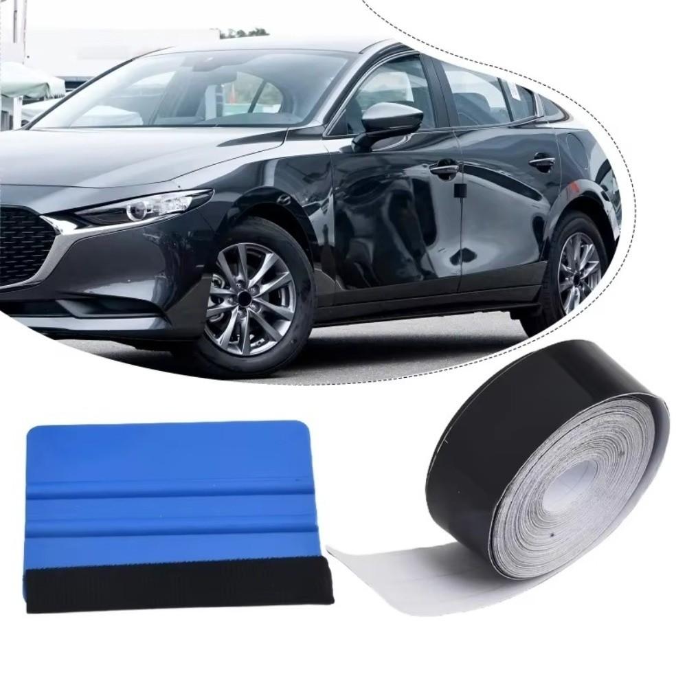 Gloss Black Vinyl Wrap Strip Self Adhesive Car Protection Film Car Wrap Tape Bicycle Accessories