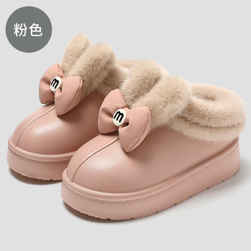 Mašle půl balení bavlněných bot, zimní teplé s tlustou podrážkou, fleecové a protiskluzové, měkké plyšové pantofle pro domácí nošení