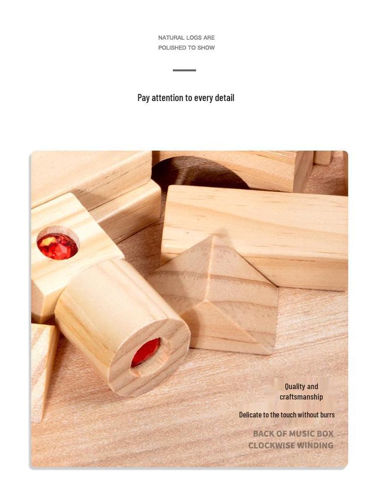 50-Piece Wooden Acrylic Gemstone Building Blocks: Interactive Parent-Child Game for Early Education and Castle Construction