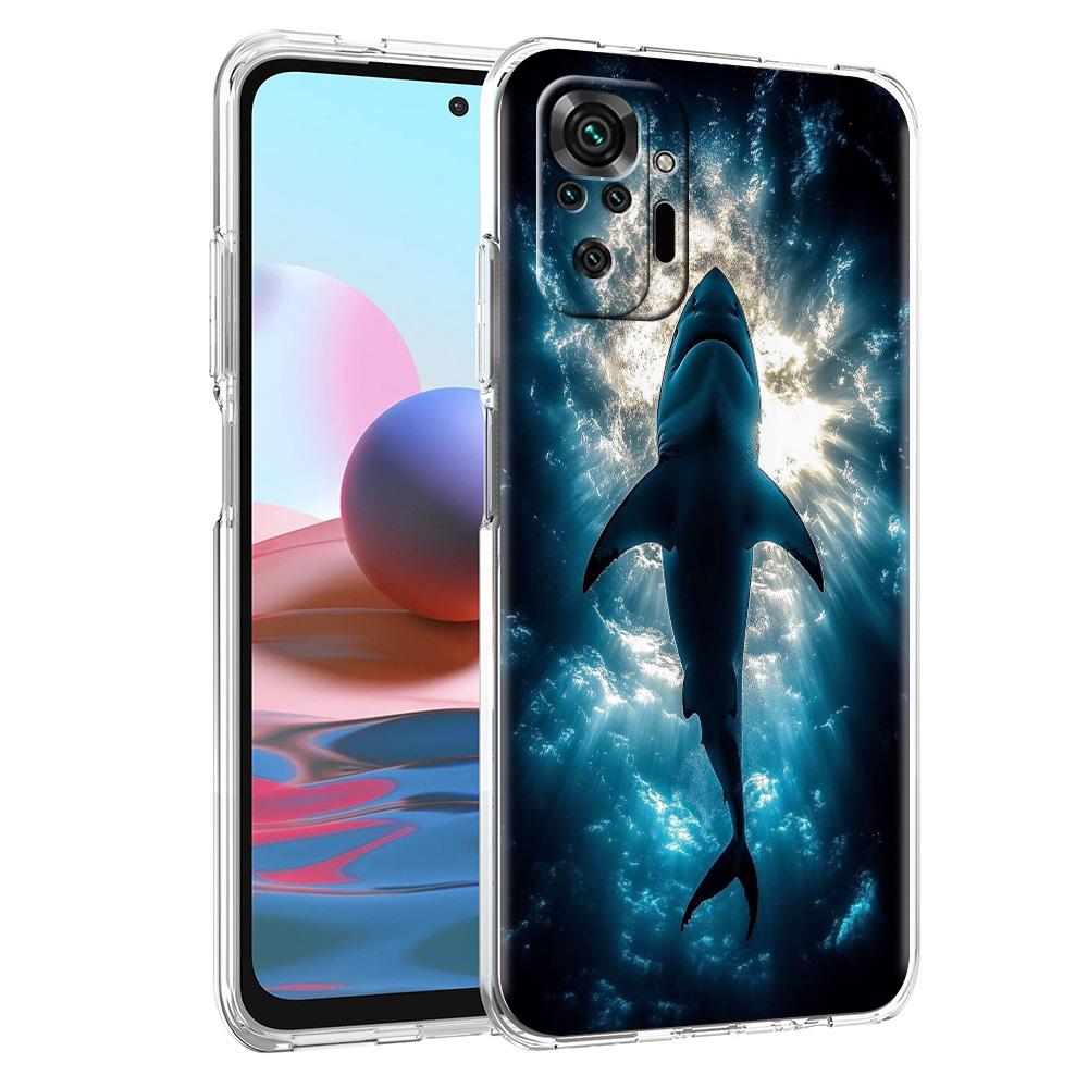 Phone Case For Xiaomi Redmi Note 15 14 5G 13 12 10 11 Pro Plus 4G 14C 13C 12C Soft TPU Cover Shark