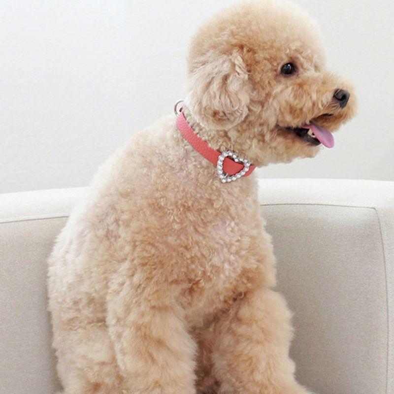 MAISON DE MIU Heart Pearl Necklace Coral