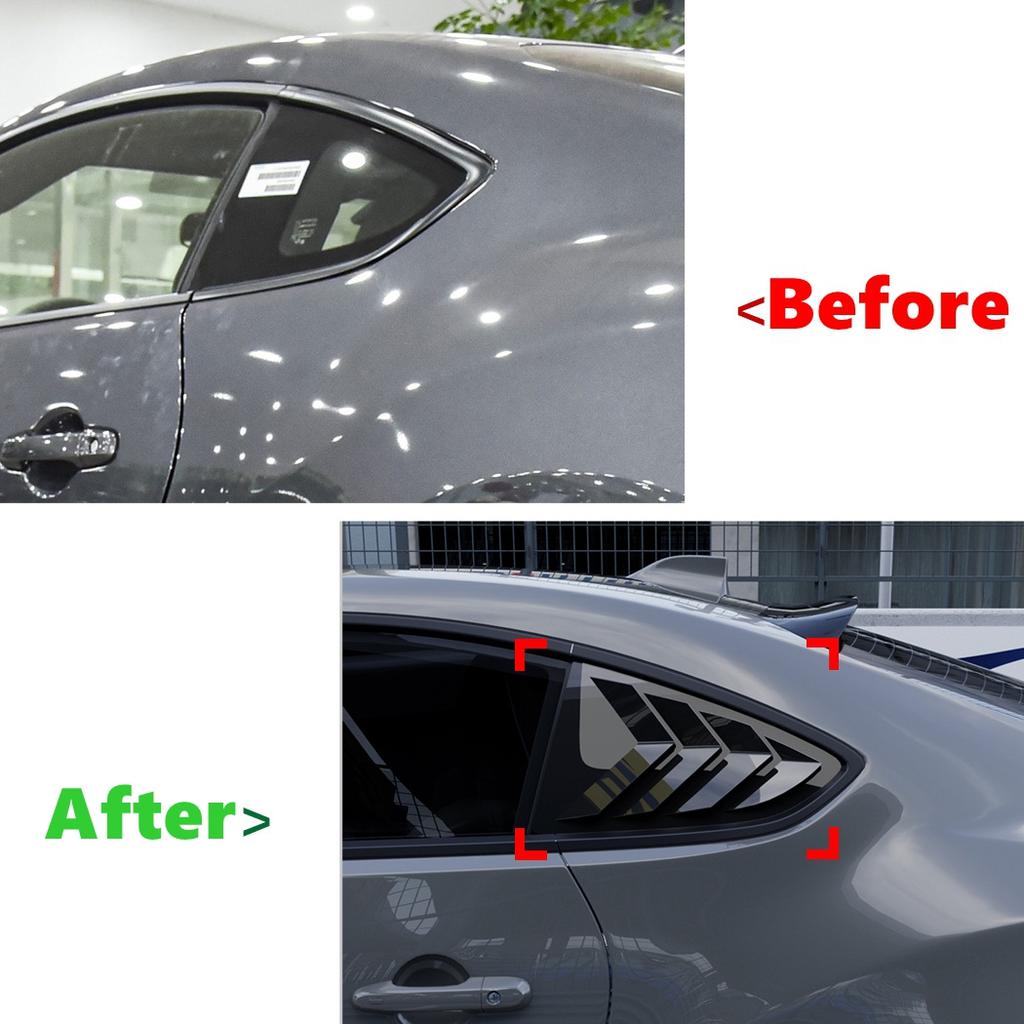 Car Rear Window Shutter Cover Trim For Toyota GR86 Subaru BRZ 2022 2023 2024 Side Window Louver