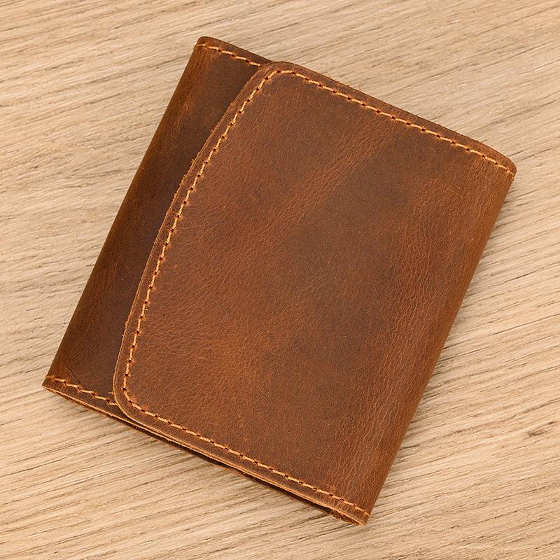 2026 New Design Little Coin Purse For Men Women Card Cash Coins Short Wallet Genuine Leather Clip Purse Female Male Wallets