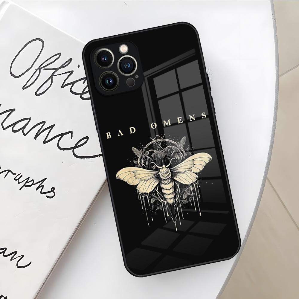 Music Bad Omens Design Phone Case for Iphone 17 16 Air 15 14 12 11 13 Pro Max Mini X Xr Xs Se Puls glass Cover