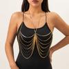 Casual Holiday Style Women's Sexy Chest Chain Bikini Necklace Geometric Chain Tassel Body Chain