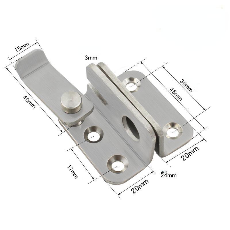 Stainless Steel Bolt Door Bolt Latch Wardrobe Drawer Sliding Door Latch Lock Buckle Anti-theft Door Bolt Lock Hasp Home Hardware