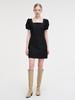 Etmont Square Puff Mini Dress, Black
