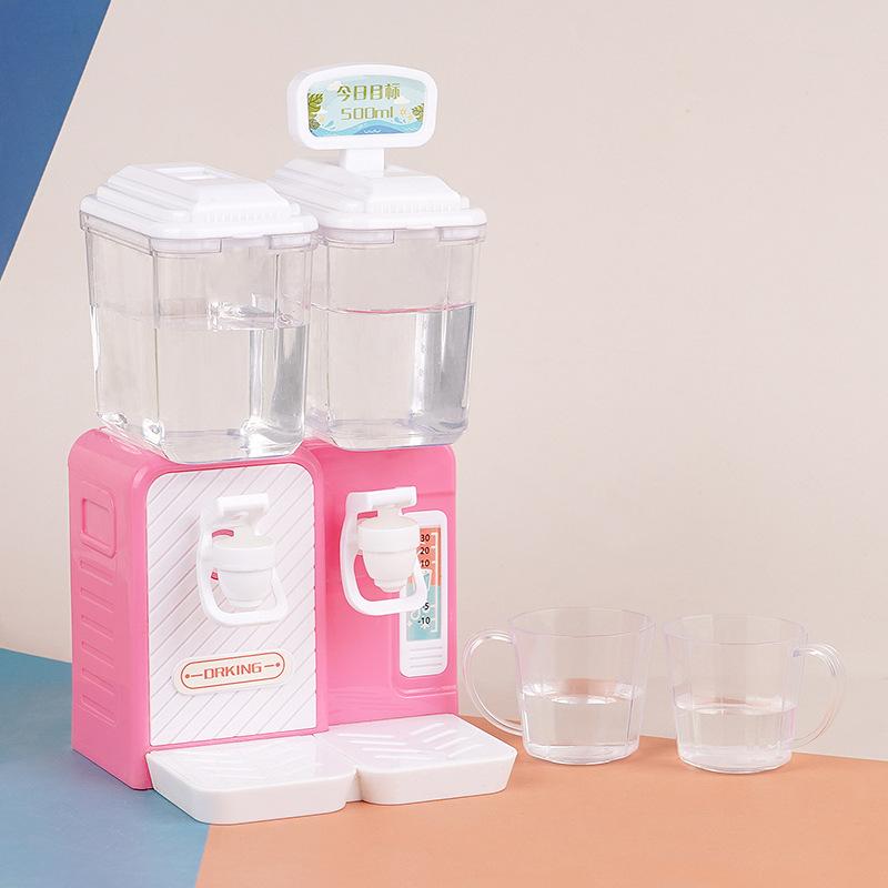 Mini Simulation Water Dispenser Drinkable Water Summer Toy Direct Drinking Machine Beverage Machine Play House Doll House Model Ornament