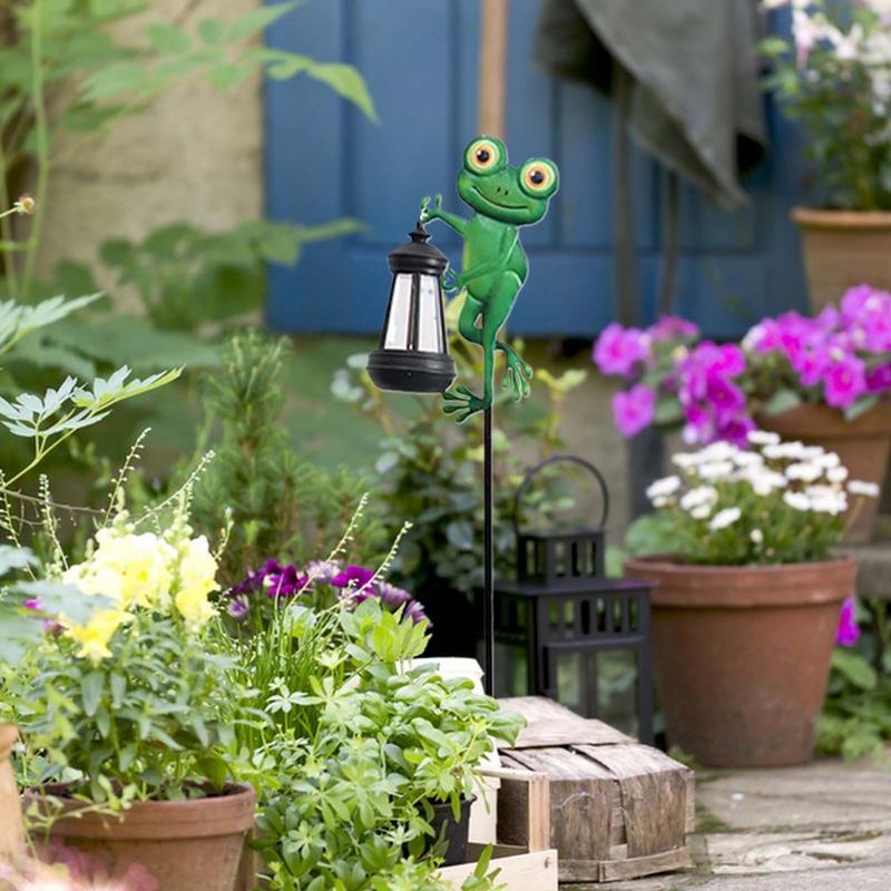 Solar Frog Garden Decor Waterproof Frog Solar Pathway Light Landscape Lighting & Accessories For Christmas Halloween Easter