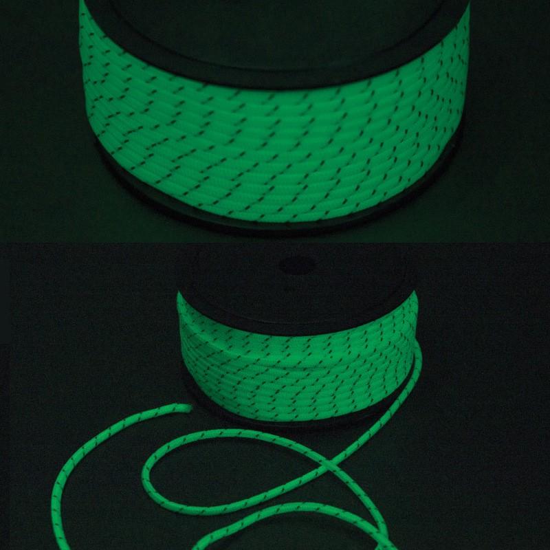 50m Glow-in-the-Dark Reflective Camping Rope Tent Tarp Windproof Securing 5mm Thick Outdoor Survival Cord