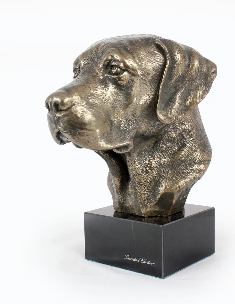 Labrador Retriever - Dog Statue, Bust On Stone Base, Sculpture, Trophy for Dog Show by Art-Dog Brand