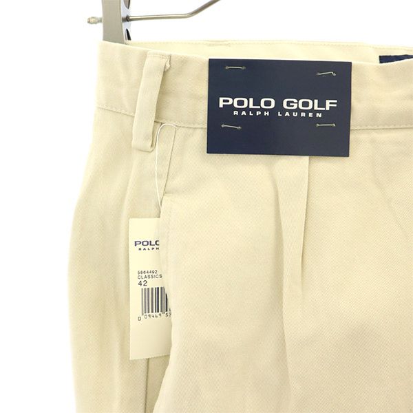 POLO GOLF Logo Patch Golf Tack Chino Shorts W42 Beige Biggs Men's Used
