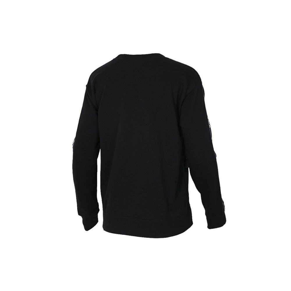 Nike Solid Logo Sports Knit Pullover Sweatshirt Women Sweatshirt Black AR3055-011