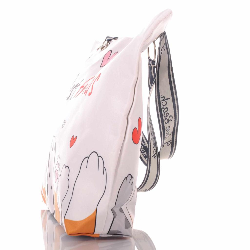 Strandtasche mit Hundepfoten und Best Friends Motiv