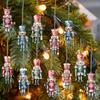 Nutcracker Ornaments For Christmas Tree Wooden Decorations 24Piece Nutcracker Christmas Figurines For Indoor Winter Ceiling