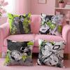 Cushion Cover Plush Fabric Soft Double-Sided Printed Sofa Warm Winter Home Gift Pillow Aya O-Oosawa Koga M-Mitsuki Stickers