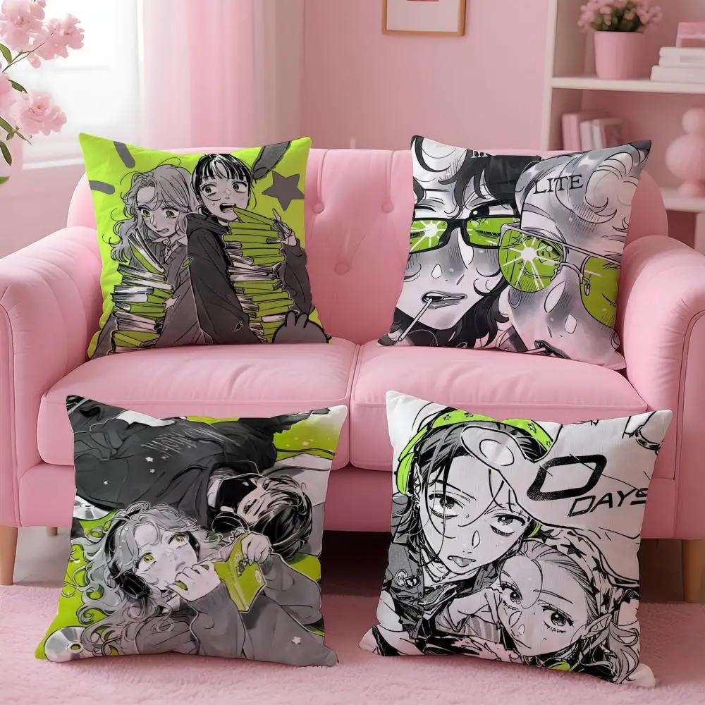 Cushion Cover Plush Fabric Soft Double-Sided Printed Sofa Warm Winter Home Gift Pillow Aya O-Oosawa Koga M-Mitsuki Stickers