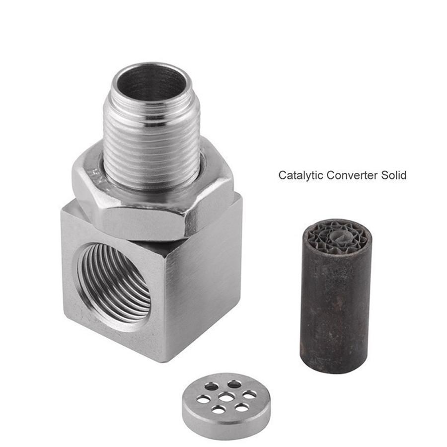 2Pcs Universal Oxygen Sensor Extender 90 Degree 02 Bung Extension Catalytic Converter O2 Oxygen Sensor Spacer