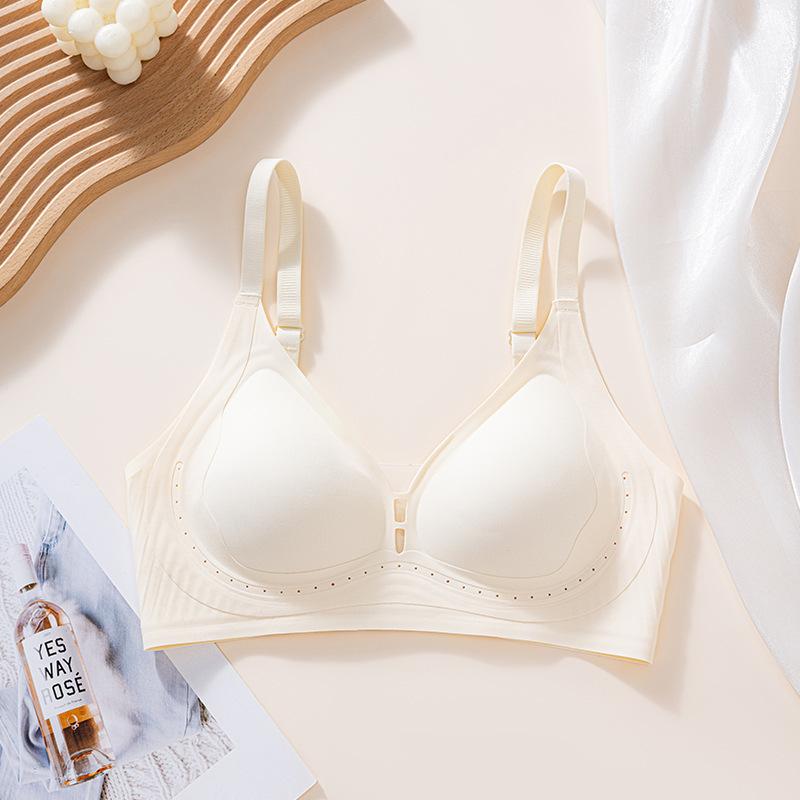 

Fixed Cup Lift Jelly Simple Anti-Sagging Small Breasts Gather Bra Adjustable Sexy Bra M34/75