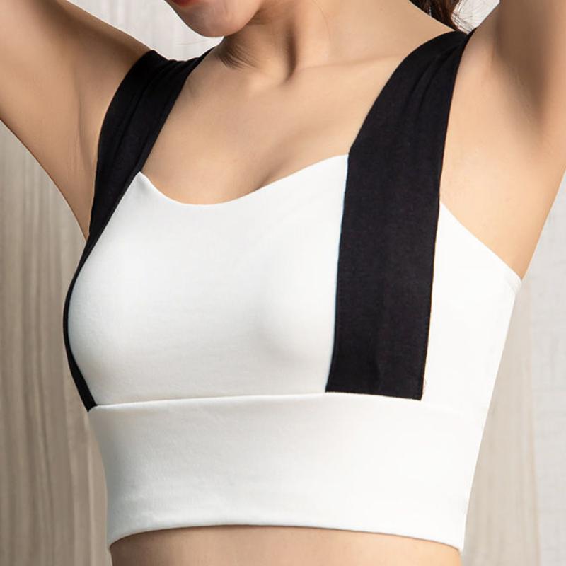 Gathering Bra Sports Vest Women's Summer with Chest Cushion Shock-absorbing Integrated Back Fitness Yoga Breast Collection Underwear