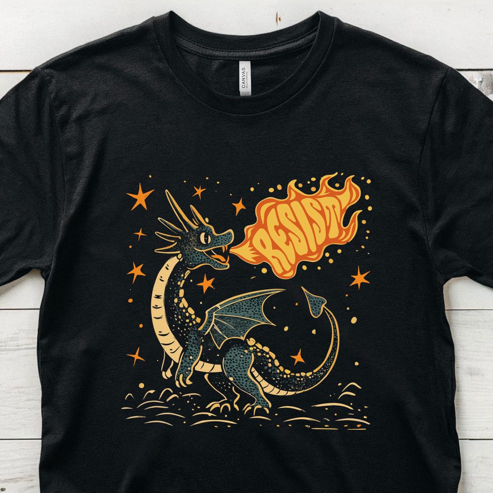 Subtile Resist Dragon t-shirt, Unisex Graphic tee, Protest shirt, Anti Trump t-shirt, Resistance t-shirt, Women s rights, Feminist, S